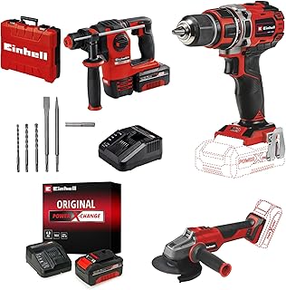 Einhell HEROCCO + AXXIO 18/115 Q + TP-CD 18/50 Li BL Akülü Kırıcı Delici,Taşlama ve Vidalama Seti (3,0 Ah Akü ve Şarj Cihazı, 4,0 Ah Akü ve Şarj Cihazı, 5 Parça Kırıcı Uç Seti Dahildir) — %32 İndirim | Amazon TR Fırsatı