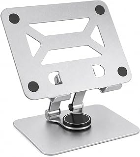 ROBEVE Tablet Standı 360 Derece Dönebilen Tablet Stand Katlanabilir Metal Tablet Tutucu Standı Tablet ve Telefon Tutucu Stant Tablet Tutucu Metal (N04 - Gri)