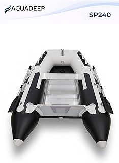 AQUADEEP SP240 Şişme Bot, Alüminyum Tabanlı, Dayanıklı PVC Malzeme, Frekans Kaynak, Kürekli — %20 İndirim | Amazon TR Fırsatı