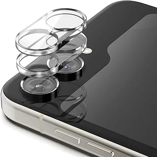 Coverzone Galaxy Z Flip 7 ile Uyumlu Kamera Lens Koruyucu, Z Flip 7 için HD Şeffaf Temperli Cam Kamera Koruma, Metal Çerçeveli Darbe ve Çizilme Dirençli, 1 Adet (Şeffaf)