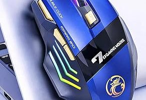 Coverzone Kablosuz Oyuncu Mouse – 3200 DPI Ayarlanabilir Hassasiyet, RGB 7 Renk LED Aydınlatma, Şarjlı, Ergonomik Tasarım, 2.4GHz Wireless Gaming Mouse | GW-X7 (Mavi) — %22 İndirim | Amazon TR Fırsatı