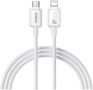 Baseus Crystal Hızlı Şarj C+Lightning 20W 1m Data Kablo - Beyaz