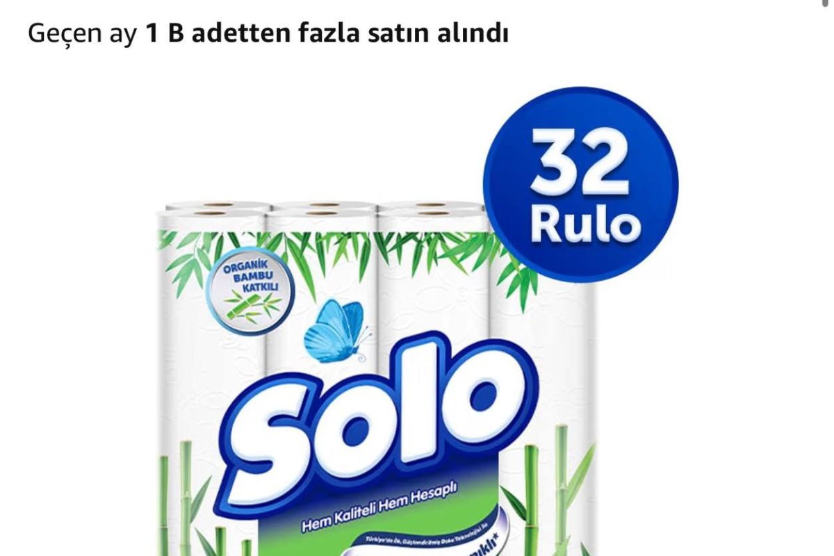 SOLO Bambu Katkılı Tuvalet Kağıdı 32’li