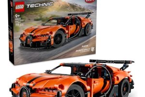 LEGO Technic Bugatti Chiron Pur Sport Hiper Araba 42222 – 9 Yaş Üzeri Kız ve Erkek Çocuklar için Gerçekçi Hareketler ve Mekanizmalar İçeren Yarış Arabası Oyuncak Yapım Seti, Hediye Fikri (771 Parça)