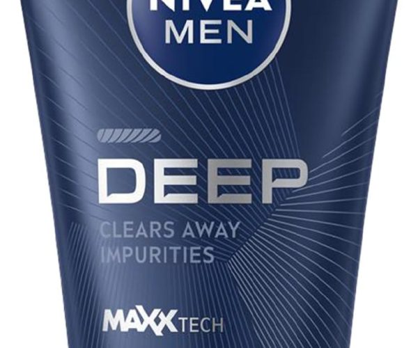 NIVEA MEN Erkek Yüz ve Sakal Temizleme Jeli Deep Dimension 100 ml,Nemlendirici,Yağ Arındırıcı,Aktif Karbon,Gün Boyu Ferahlık