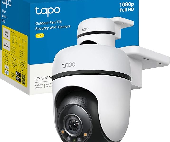 (%20) TP-Link Wi-Fi günanenlik kamerası, dış mekan için, 360 derece, 1080p çözünürlük, hareket algılama, 30 mnanye kadar gece görüşü, çift yönlü ses, siren, Alexa nane Google ile uyumlu, Beyaz — %20 İndirim