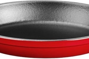 (%25.44) Lava Metal Oval Kuplu Döküm Tava 27×20, Kırmızı