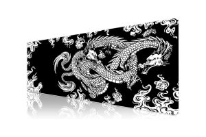 🛍️ Klasse Pro   10 Farklı Model Dikişli Kenar 90×40 cm Oyuncu Gaming Mouse Pad (Dragon Knot, 90×40 cm)