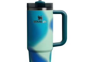 🛍️ Stanley Quencher Pipetli Termos Bardak, 0.89 Litre, Turkuaz Desenli (Coastal Teal)