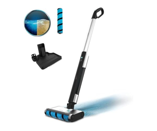 🛍️ Cecotec FreeGo Wash Elektrikli Paspas, 40W, 40 Dakika Çalışma Süresi, Wet Jalisco Emici Silindir, 420 ml Temiz ve 150 ml Kirli Su Tankı, Otomatik Püskürtme, Kendini Temizleme İstasyonu