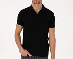 🛒 Pierre Cardin Erkek Siyah Tişört Basic 50325323-VR046