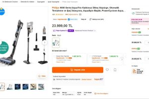 Philips 9000 Serisi AquaTrio Kablosuz Dikey Süpürge, Otomatik Temizleme ve Şarj İstasyonu, AquaSpin Başlık, PowerCyclone Aqua, XW9463/11