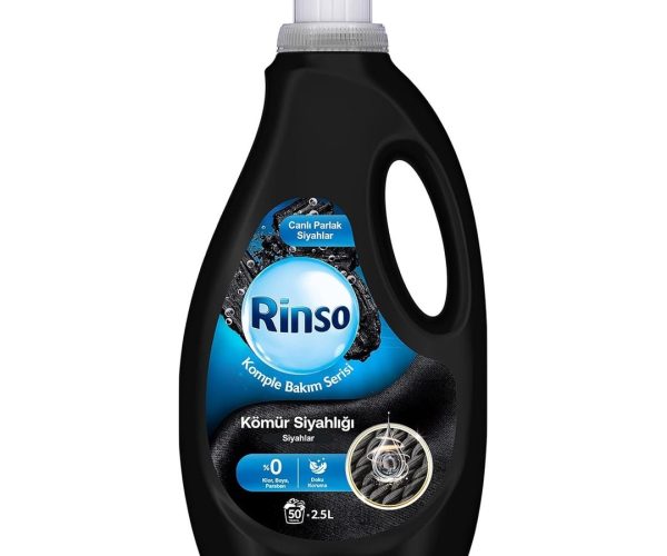 🛍️ Rinso Sıvı Çamaşır Deterjanı Komple Bakım Serisi Kömür Siyahlığı Siyahlar 2.5 L
