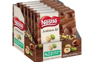 🛍️ Nestlé Artizan İşi Antep Fıstıklı ve Fındıklı Bol Sütlü Çikolata 60 Gram x 6