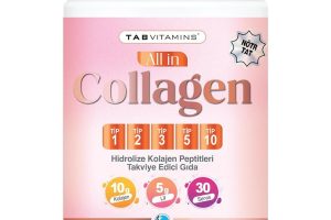 🛍️ TABVITAMINS All in Collagen 30 Servis Aromasız Hidrolize Kolajen Peptitleri Tip 1 Tip 2 Tip 3 Tip 5 Tip 10 Akasya Gamı Yumurta Kabuğu Zarı Bromelain Hyaluronik Asit Vitamin C Magnezyum