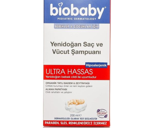 🛍️ Biobaby Yenidoğan Saç ve Vücut Şampuanı, 200ML