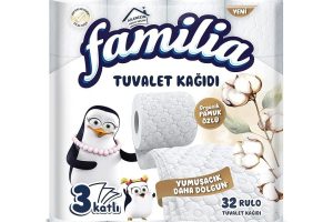 🛍️ Familia 3 Katlı Tuvalet Kağıdı 32’li 1 Paket (1 x 32 Adet)