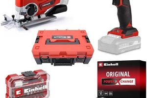 Einhell TC-CD 18/35 Li + TE-JS 18/80 Li Akülü Vidalama ve Dekupaj Testere Seti (2,5 Ah Akü ve Şarj Cihazı, 32 Parça Uç Seti ve Çanta Dahildir)