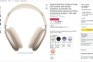 Apple AirPods Max 2 Kablosuz Kulak Üstü Kulaklık, Aktif Gürültü Engelleme, Uyarlanabilir Ses, Kişiselleştirilmiş Uzamsal Ses, iPhone için Bluetooth Kulaklık
