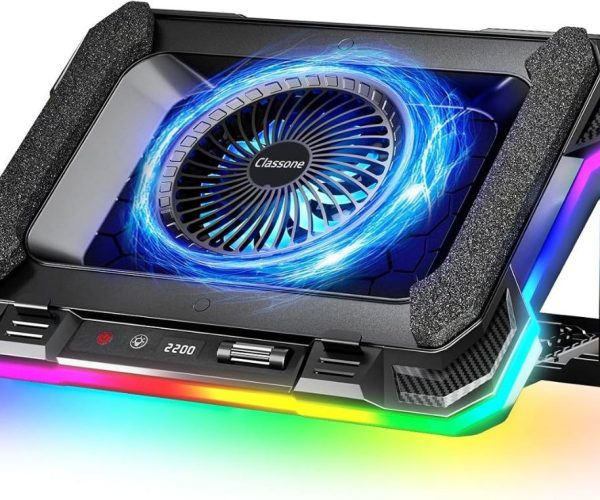 Classone GT100 Gaming Laptop Sogutucu 2200RPM, Rgb Işıklı, LED Display Notebook soğutucu stand