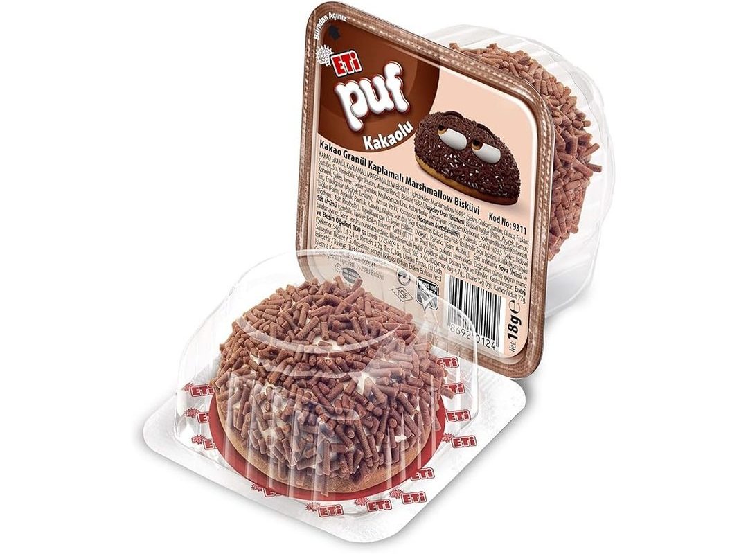🛍️ Eti Puf Kakaolu Bisküvi 18 g x 48 Adet