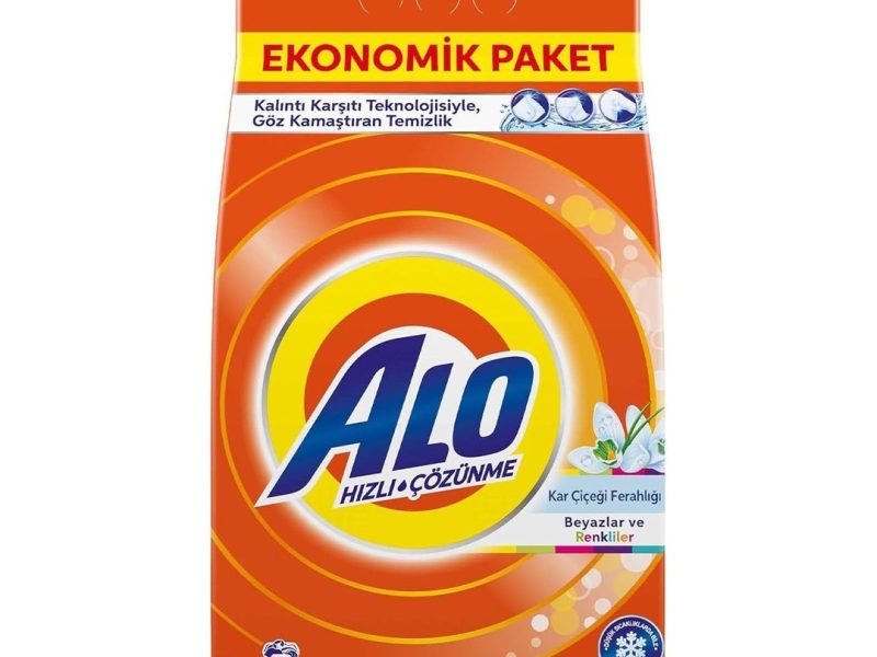 🛍️ Alo 8 kg Kar Çiçeği Ferahlğı Beyazlar ve Renkliler Hızlı Çözülme Toz Deterjan