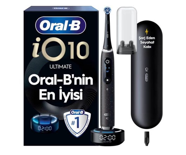 Oral-B iO Sense ile iO – 10 Siyah Elektrikli/Şarjlı Diş Fırçası — %82 İndirim