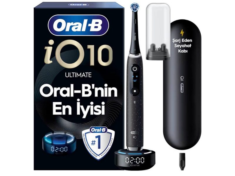 Oral-B iO Sense ile iO – 10 Siyah Elektrikli/Şarjlı Diş Fırçası — %82 İndirim