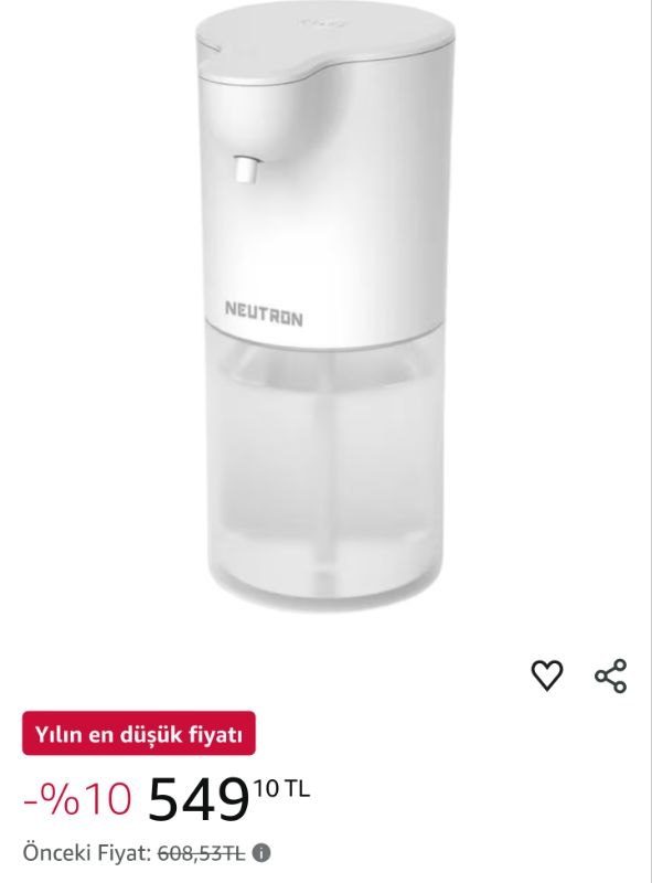 Neutron Sensörlü Otomatik Akılliı Köpük Sabunluk