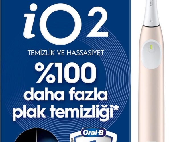 Oral-B İo2 Pembe Şarjlı/Elektrikli Diş Fırçası, 1 Fırça Başlığı, Tek Şarjda 4 Haftaya Varan Kullanım