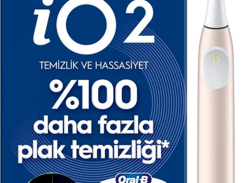 Oral-B İo2 Pembe Şarjlı/Elektrikli Diş Fırçası, 1 Fırça Başlığı, Tek Şarjda 4 Haftaya Varan Kullanım
