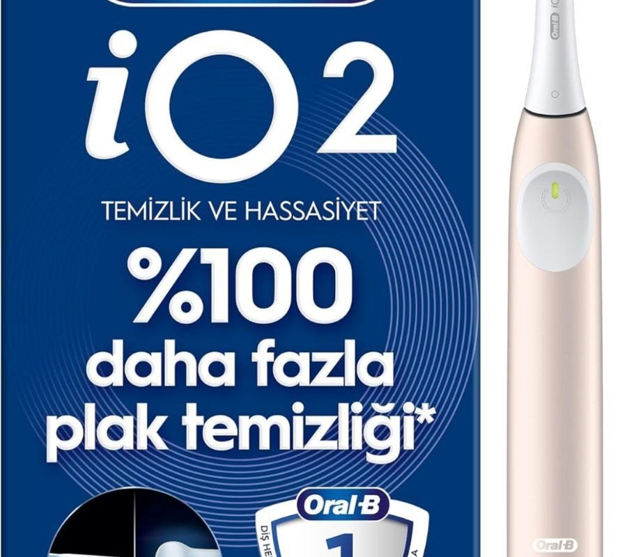 Oral-B İo2 Pembe Şarjlı/Elektrikli Diş Fırçası, 1 Fırça Başlığı, Tek Şarjda 4 Haftaya Varan Kullanım