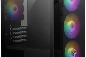 (%12.02) MSI MAG FORGE M100A Akrilik yan panel 3x120mm 1x120mm Auto RGB Fan mATX Gaming Bilgisayar Kasası