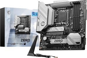 (%13.76) MSI MB B760M PROJECT ZERO SOKET 1700 DDR5 7800(OC) PCI-E,M.2 USB3.2 HDMI,DP 1x 2.5G LAN WI-FI 6E Matx