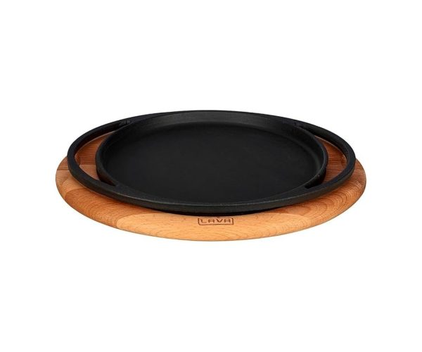 🛍️ Lava Döküm Pizza/Krep/Pankek Tavası, Ahşap Altlıklı   LV AS 120   LV AS 133