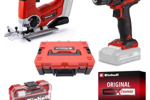 Einhell TC-CD 18/35 Li + TE-JS 18/80 Li Akülü Vidalama ve Dekupaj Testere Seti (2,5 Ah Akü ve Şarj Cihazı, 32 Parça Uç Seti ve Çanta Dahildir)