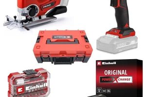 Einhell TC-CD 18/35 Li + TE-JS 18/80 Li Akülü Vidalama ve Dekupaj Testere Seti (2,5 Ah Akü ve Şarj Cihazı, 32 Parça Uç Seti ve Çanta Dahildir)