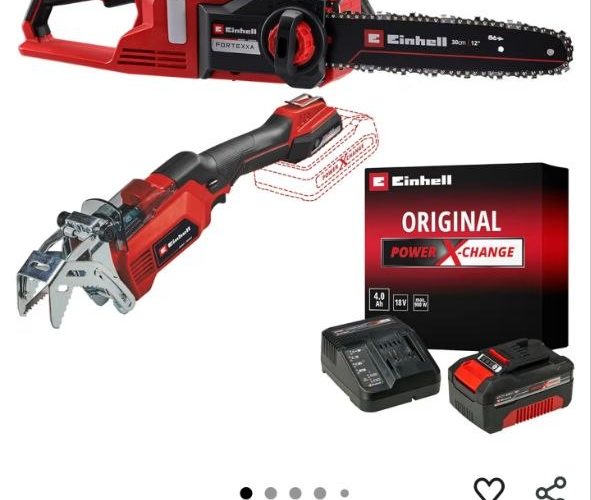Einhell FORTEXXA 18/30 + GE-GS 18/150 Li Akülü Ağaç Kesme ve Dal Kesme Seti (4,0 Ah Akü ve Şarj Cihazı Dahildir)