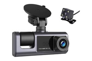 🛍️ H309 Full Hd 1080P Üç Kameralı Araç Içi Kamera Araba Güvenlik Kamerası Gece Görüşü Ön Geri iç Kayıt IR LED