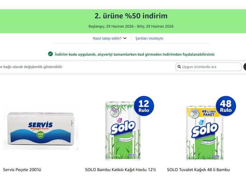 📦 Satıcı: Amazon — %50 İndirim