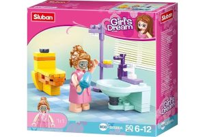 🛍️ Sluban Girl’s Dream Banyo, Çok Renkli Yapım Seti, 50 Parça