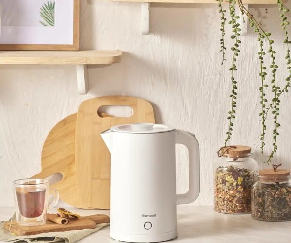 Homend Heatrow Cooltouch 1618H Paslanmaz Çelik El Yakmaz Gövdeli Su Isıtıcısı Beyaz
