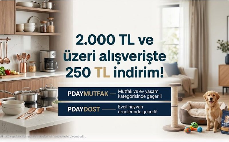 🎟️ PDAYMUTFAK — Mutfak ve ev yaşam kategorisinde geçerli! — %87 İndirim