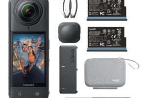 insta360 X5 Essentials Paketi – Su Geçirmez 8K 360° Aksiyon Kamerası, Önde Gelen Düşük Işık, Görünmez Selfie Çubuğu Efekti, Sağlam ve Değiştirilebilir Lens, 3 Saatlik Pil, Dahili Rüzgar Koruması