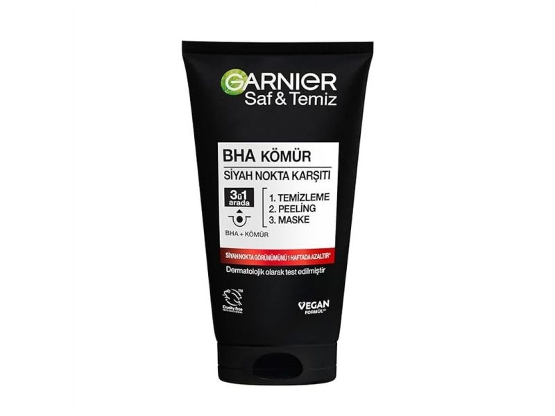 🛍️ Garnier Skin Naturals Saf & Temiz Siyah Nokta Karşıtı Kömürlü 3’ü 1 arada (1 x 150 ml)