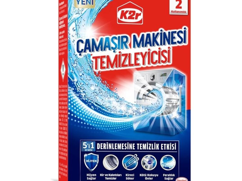 🛍️ K2r 5’i 1 Arada Çamaşır Makinesi Temizleyicisi 2 Kullanımlık (1 x 163 g)