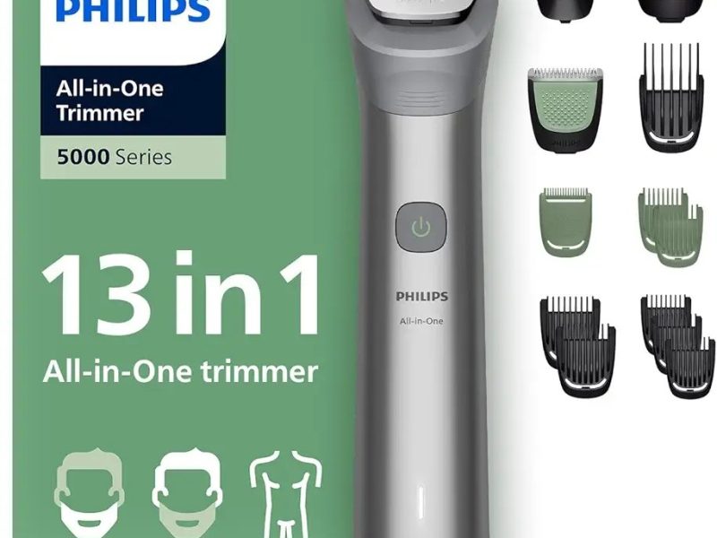 All-in-One Trimmer 5000 Series, 13’ü 1 Arada Erkek Bakım Seti, Yüz Saç Vücut, BeardSense Teknolojisi, 120 Dakika Çalışma, MG5942/15