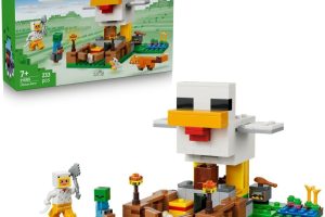 LEGO Minecraft Tavuk Çiftliği 21585-7 Yaş ve Üzeri Çocuklar için Tavuk Sever Minifigürü, Yavru Zombi, Tilki, Soğuk Tavuk ve Civciv İçeren Yaratıcı Oyuncak Yapım Seti, Hediye Fikri (233 Parça)