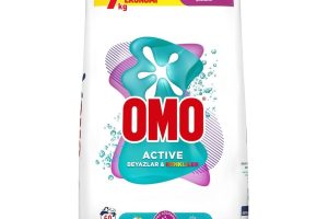 🛍️ Omo Active Beyazlar ve Renkliler için Toz Çamaşır Deterjanı, 9 kg, 60 Yıkama, 1 Paket (1 x 9000 g)