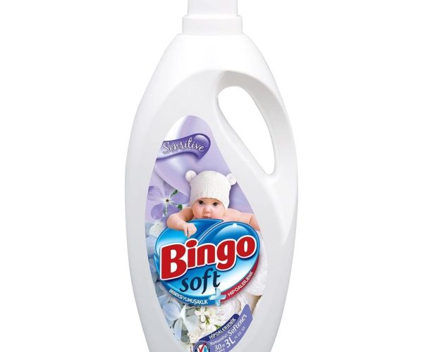 🛍️ Bingo Soft Sensitive Hipoalerjenik 30 Yıkama Çamaşır Yumuşatıcısı (1 x 3000 mL)
